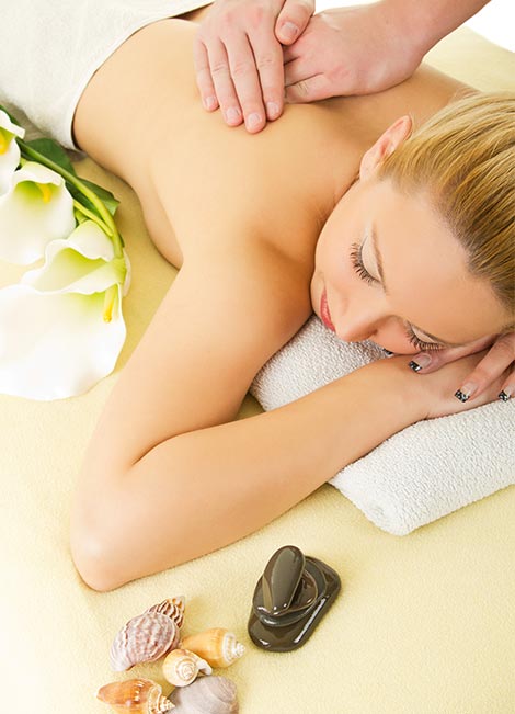 woman receiving relaxing massage